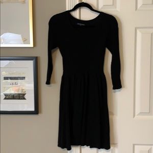 black sweater dress
